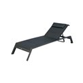 Lounger ALLURE, grey, aluminium/textilene, H75x232x96cm