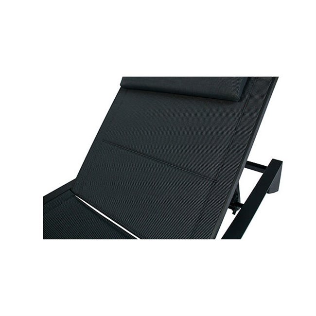 Lounger ALLURE, grey, aluminium/textilene, H75x232x96cm