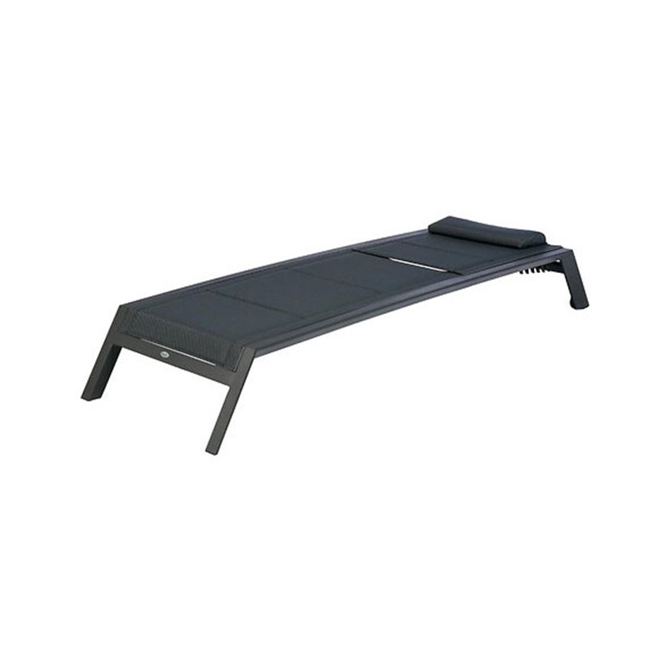 Lounger ALLURE, grey, aluminium/textilene, H75x232x96cm