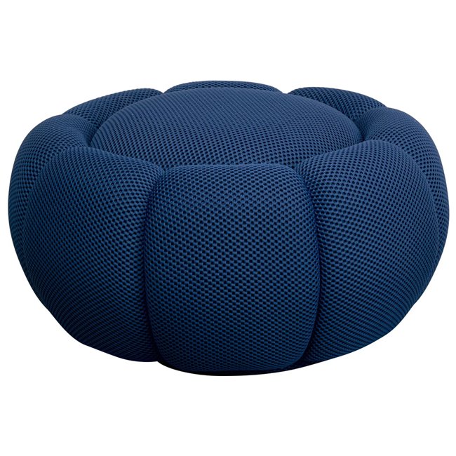 Swivel armchair Peppo Bloom, dark blue, H37xD76cm