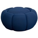 Swivel armchair Peppo Bloom, dark blue, H37xD76cm