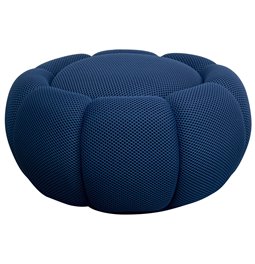 Swivel armchair Peppo Bloom, dark blue, H37xD76cm