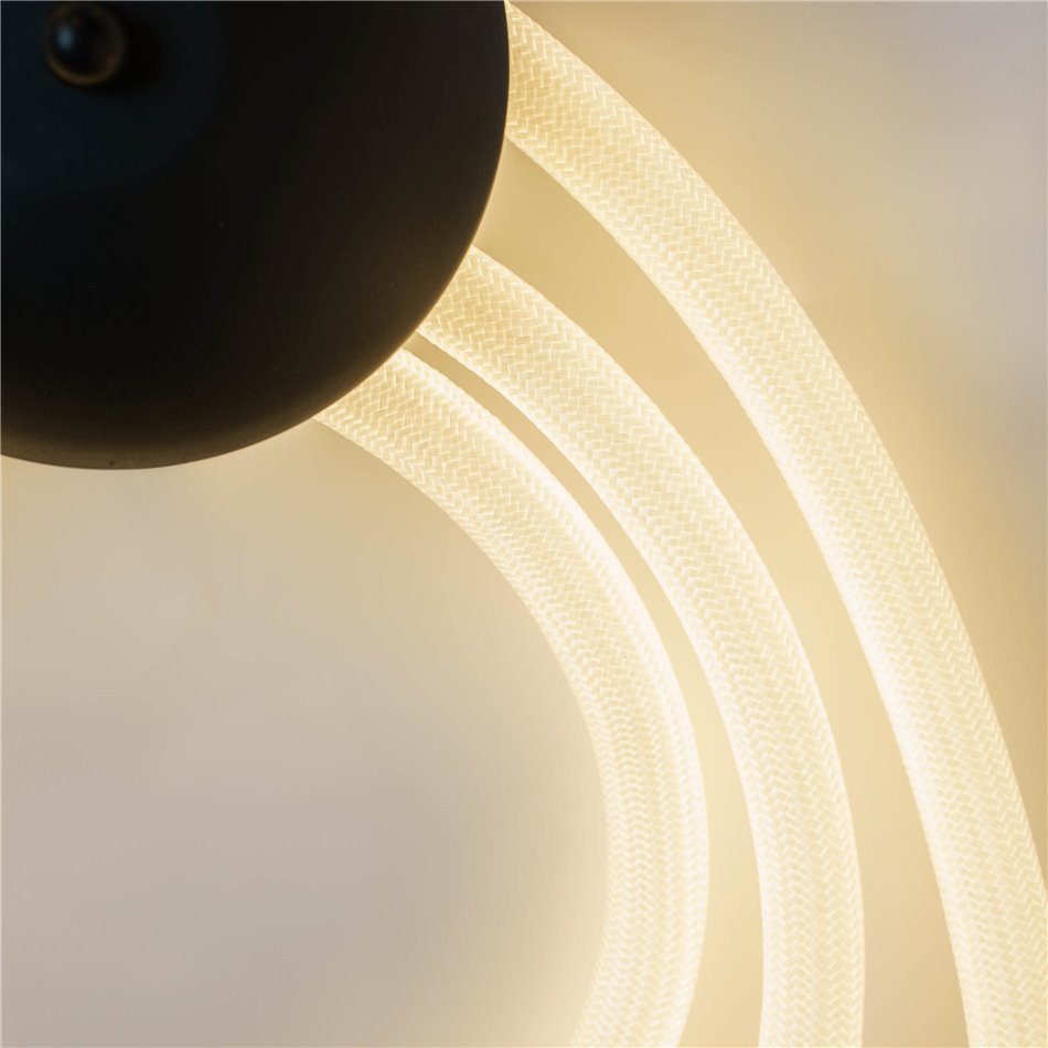 Wall lamp Modena BK round, black, H45x31x11, LED 20W, 3000K, 1100lm