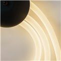 Wall lamp Modena BK round, black, H45x31x11, LED 20W, 3000K, 1100lm