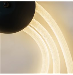 Wall lamp Modena BK round, black, H45x31x11, LED 20W, 3000K, 1100lm