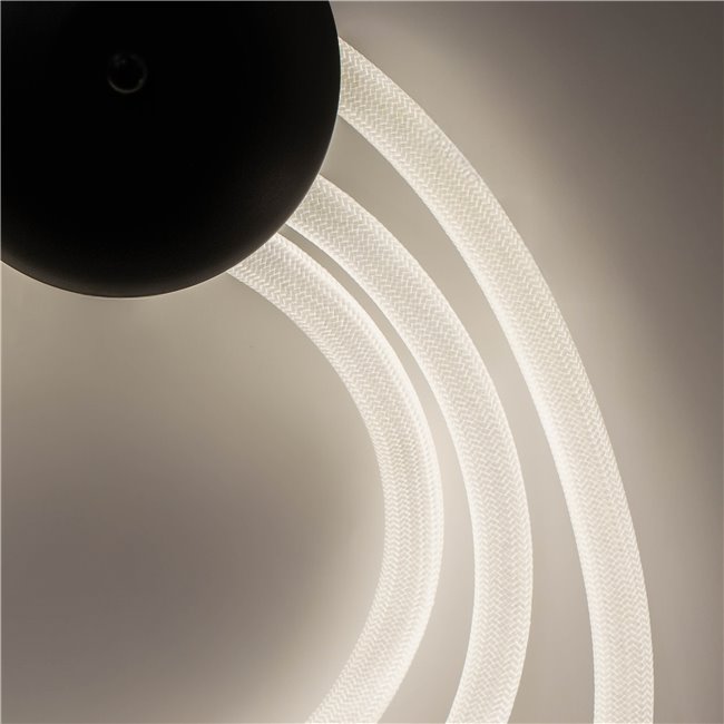 Wall lamp Modena BK round, black, H45x31x11, LED 20W, 3000K, 1100lm