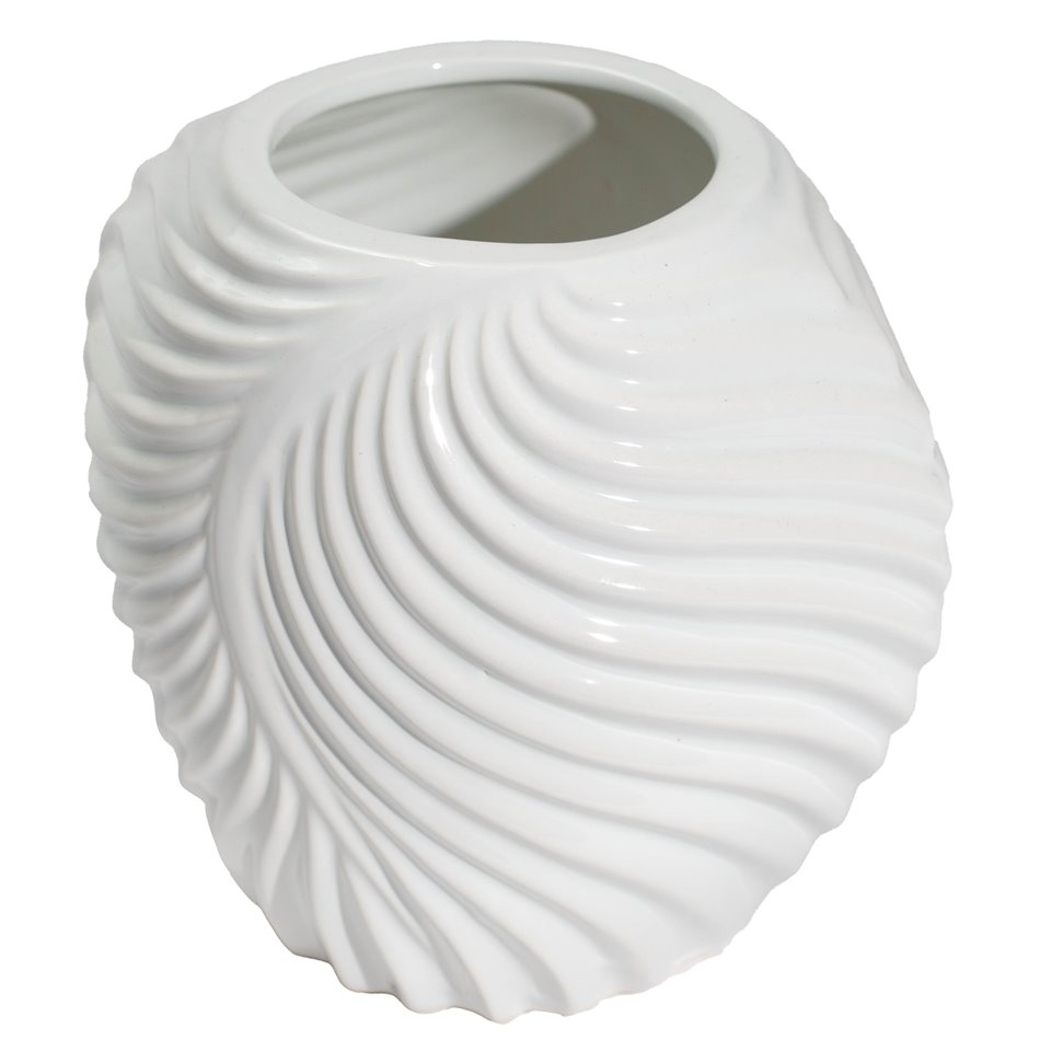 Vase Galileo, white, H19.6cm, D14x17cm