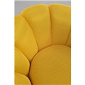 Swivel armchair Peppo Bloom, yellow color, H66xD94cm, seat height 40cm