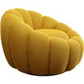 Swivel armchair Peppo Bloom, yellow color, H66xD94cm, seat height 40cm