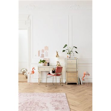 Cabinet Luxury Champagne, 5 drawers, spoguļvirsma, H110x49x41cm