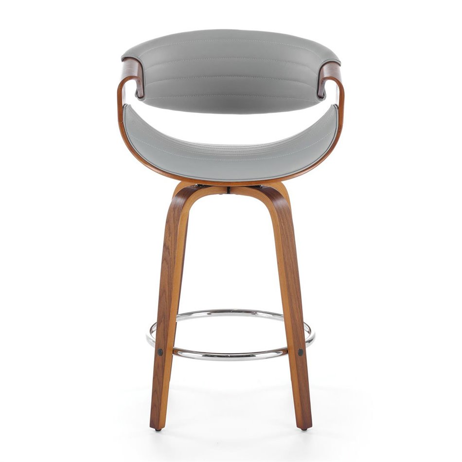 Bar stool Heija, H123, grey, H91x55x51, seat height 63cm