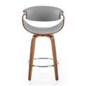 Bar stool Heija, H123, grey, H91x55x51, seat height 63cm