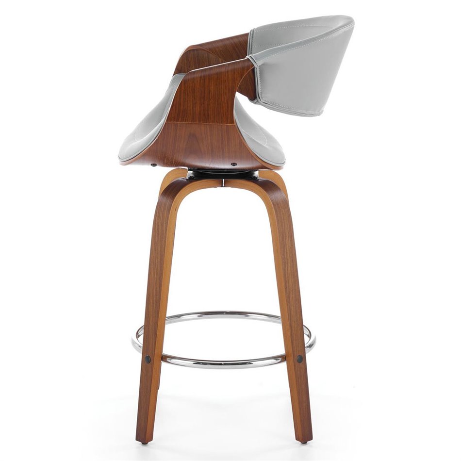 Bar stool Heija, H123, grey, H91x55x51, seat height 63cm