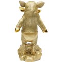Deco figurine Pig Party, gold color, H20x21x11cm