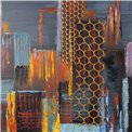 Canva New York abstract, 100x100cm