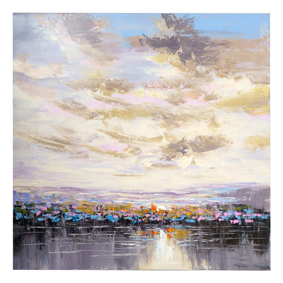 Canva Reflecting horizon, 100x100cm
