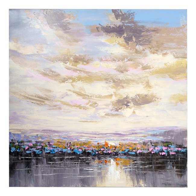 Canva Reflecting horizon, 100x100cm