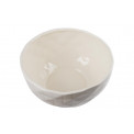 Decorative bowl Elegance with lines, cream/ shiny, D24.5cm