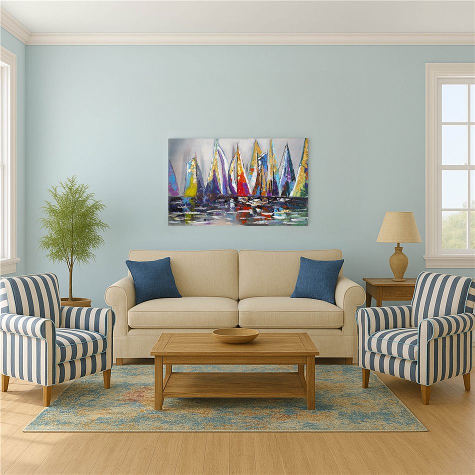 Canva Sailing turn, 115x75cm