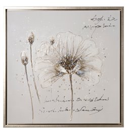 Canva Vintage flowers, 80x80cm