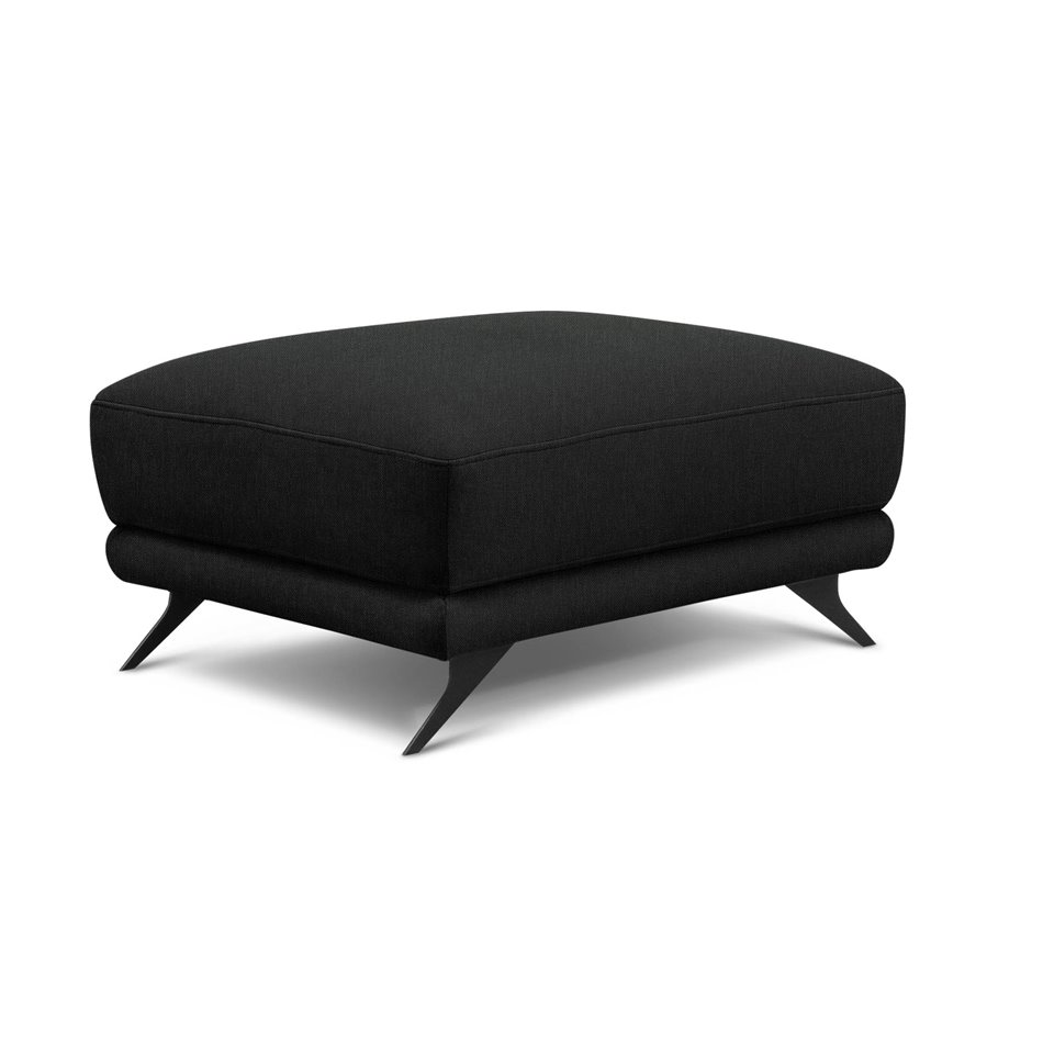 Pouf Elmego Flores 10, black, H42x68x82cm