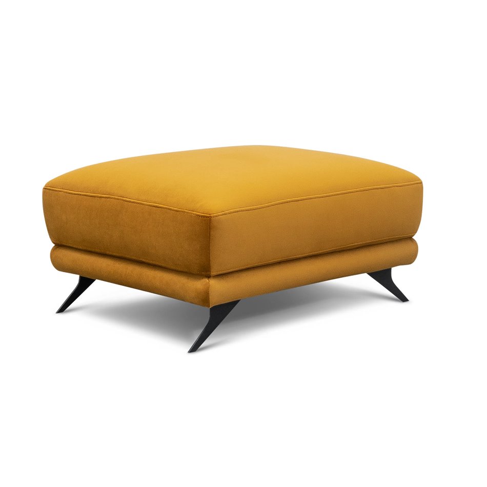 Пуф Elmego, Loco 45, бархат, желтый, H42x68x82см