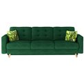 Диван-кровать Elsgard, раздвижной, Kronos 19, Jungle 32, бархат, темно-зеленый, H93x46x233см
