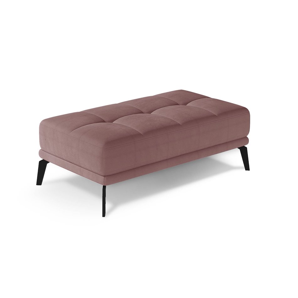 Bench Eltorrenso Mat Velvet 63, pink, H45x73x145cm