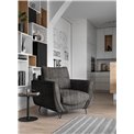 Armchair Elsilva Marte 130, grey, H82x95x93cm