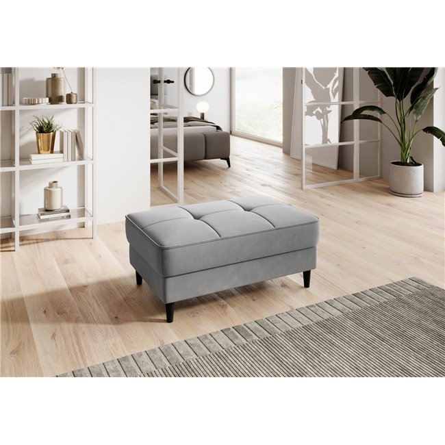 Pouf with storage Elbellis Sola 4, grey, H42x62x97cm