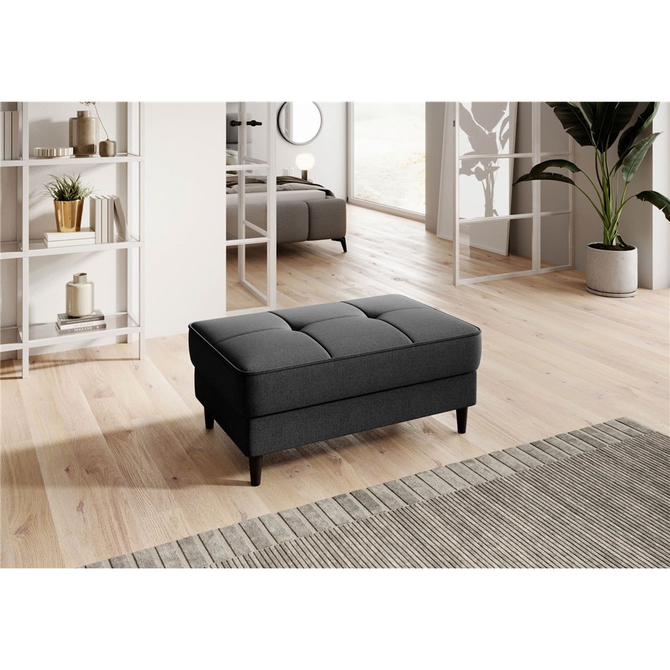 Pouf with storage Elbellis Vero 5, dark grey, H42x62x97cm