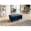 Пуф с ящиком для хранения Elbellis, Lukso 40, бархат, темно-синий, H42x62x97см