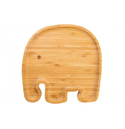 Bamboo plate/tray Elephant, 21x21x1.5cm
