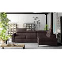 Corner sofa Elkairos R Mat Velvet 29, brown, H95x200x265cm