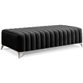 Bench Elaurence Nube 6, velvet, dark grey, H36xx132cm