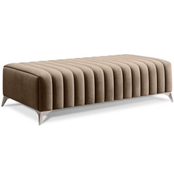 Bench Elaurence Nube 20, velvet, beige, H36xx132cm