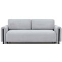 Sofa bed Elcadova Black, sleeping function, Jarell 04, wavy velvet, grey, H97x97x244cm