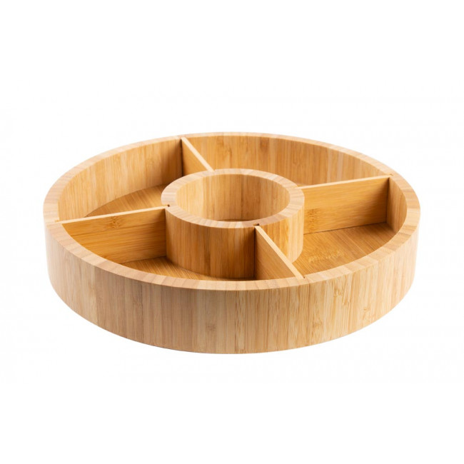 Bamboo plate, turnable, D30x6.2cm