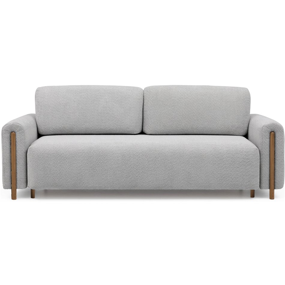 Диван-кровать Elcadova Oak, раздвижной, Royal 04, букле, серый, H97x97x244см