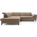 Corner sofa Elinferne L, sleeping function, Aura 20, velvet, dark beige, H107x210x297cm