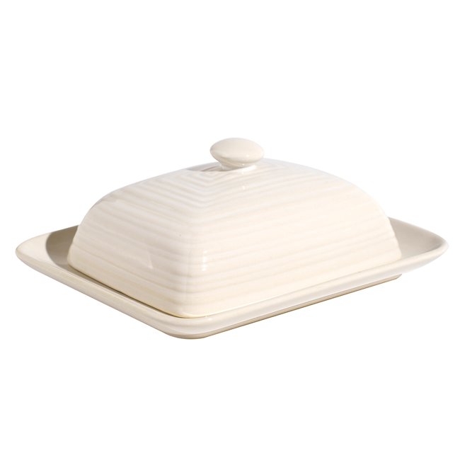 Butter dish Jonah, beige, ceramic, H7x20x17cm