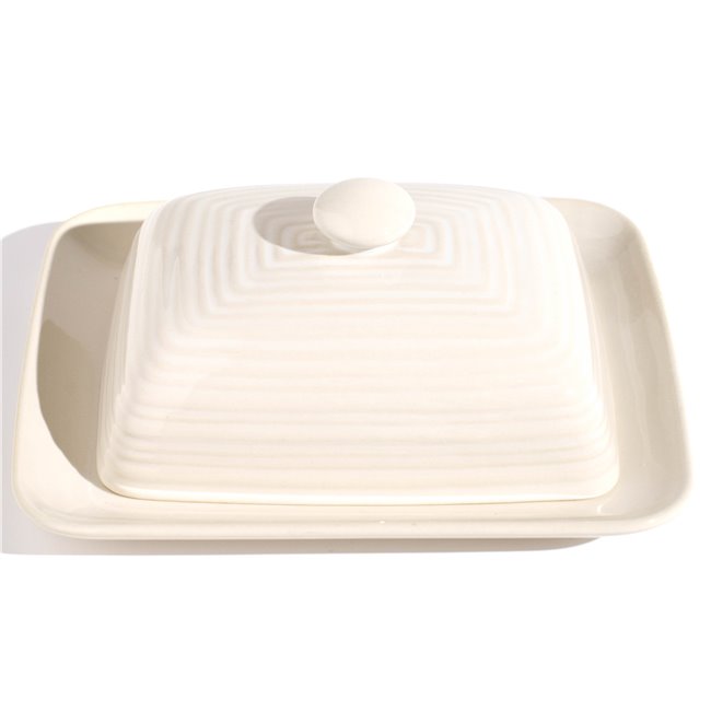 Butter dish Jonah, beige, ceramic, H7x20x17cm