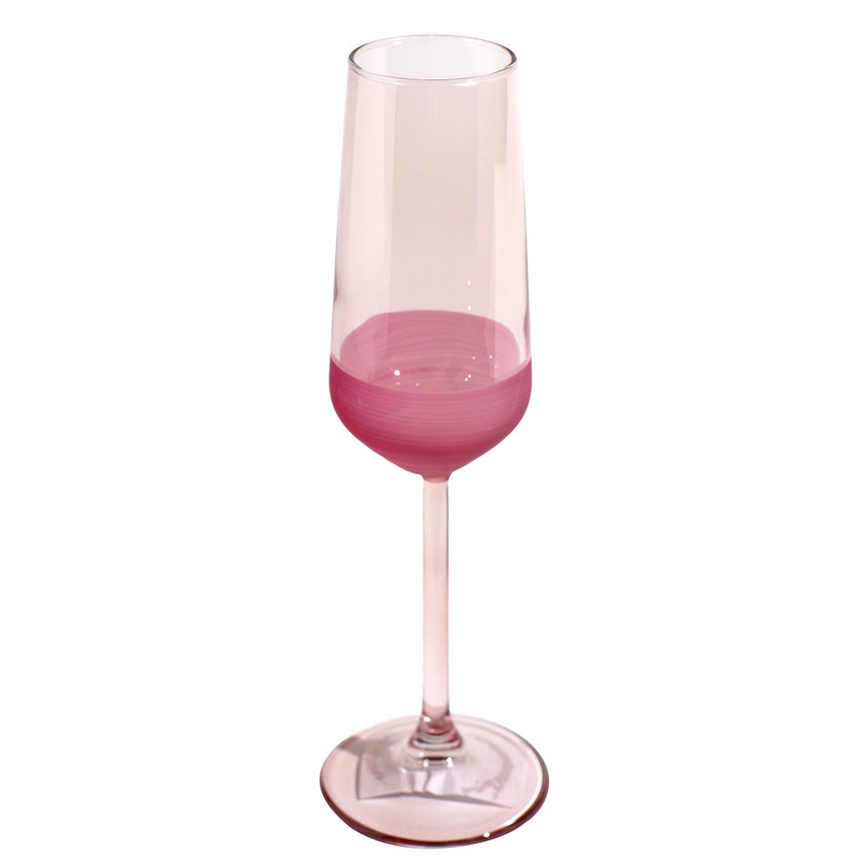 Champagne glass Moluna, pink, 195ml, H22.5cm, D7cm