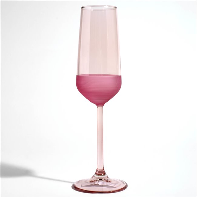 Champagne glass Moluna, pink, 195ml, H22.5cm, D7cm