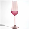 Champagne glass Moluna, pink, 195ml, H22.5cm, D7cm