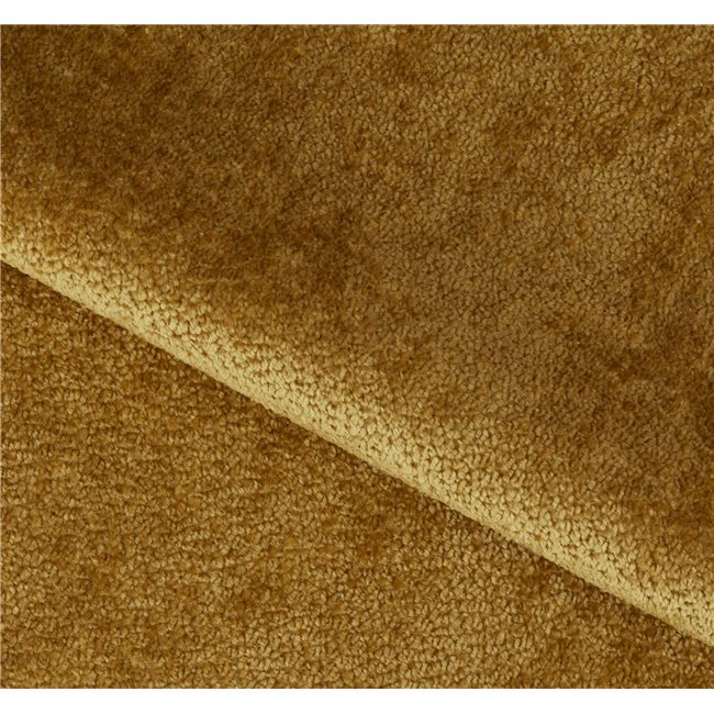 Corner sofa Elume L, sleeping function, Amore 45, Riviera 41, bouclé, yellow, H88x190x287cm