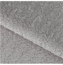 Corner sofa Elume L, sleeping function, Royal 04, Velvetmat 6, bouclé, grey, H88x190x287cm