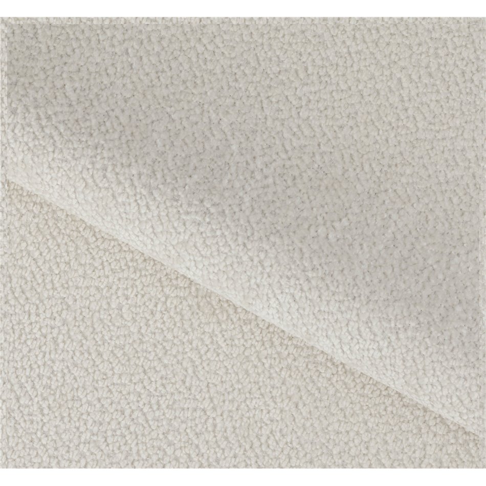 Corner sofa Elferucce L, sleeping function, Amore 01, bouclé, white, H93x200x276cm