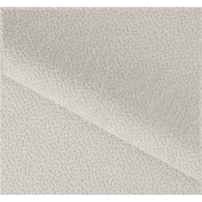 Corner sofa Elferucce L, sleeping function, Amore 01, bouclé, white, H93x200x276cm