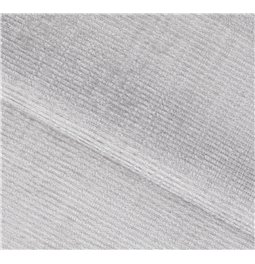 U shape sofa Elberto L, sleeping function, Aubron 04, wavy velvet, grey, H100x165x306cm